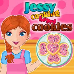 Jessy Cooking Heart Cookies