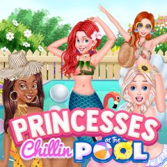 Princesses Chillin at the Pool