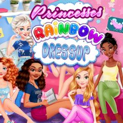 Princesses Rainbow Dressup