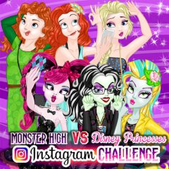 Monster High vs Disney Princesses Instagram Challenge