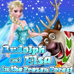 Rudolph and Elsa in the Frozen Forest 