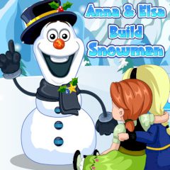 Anna & Elsa Build Snowman