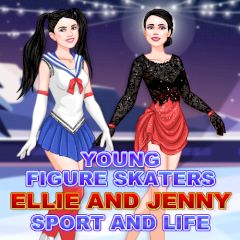 Young Figure Skaters Ellie and Jenny Sport and Life