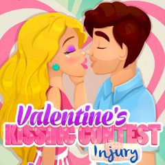 Valentine's Kissing Contest Injury